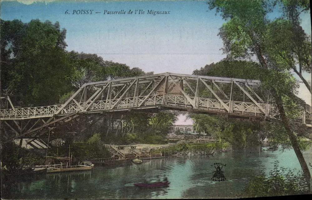 Poissy — Brücke über Île Migneaux — L'Abellie, Paris - Vorderseite