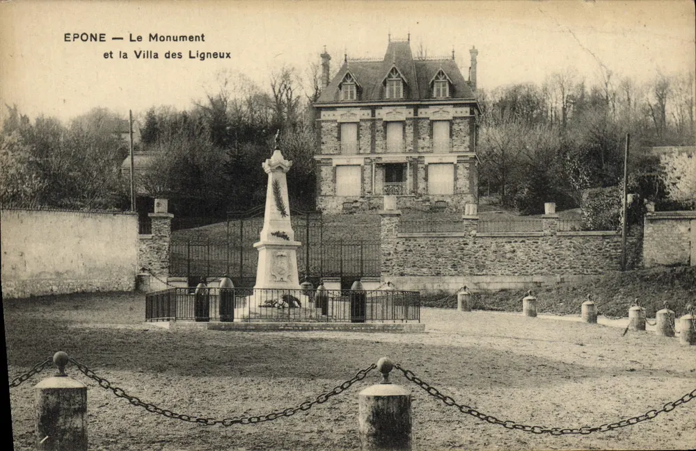 Epone — Das Monument und das Villa des Ligneux - Vorderseite