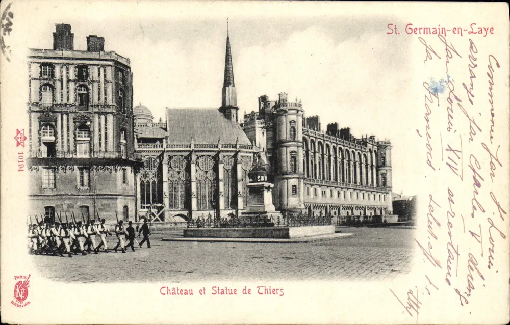 St. Germain-en-Laye — Castelo e Estátua de Thiers — Paris, editor n° 10194 - Frente