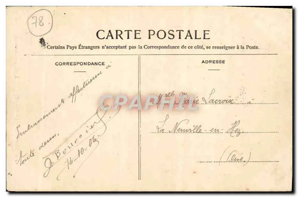 Versalhes — A Capela do Castelo (por Mansart) — editor Ch. R. NANCY, n°34 - Verso