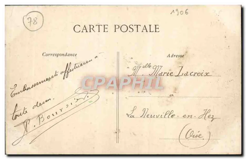 L'Orangerie - Parc de Versailles — C. L. C. n°35 - Verso
