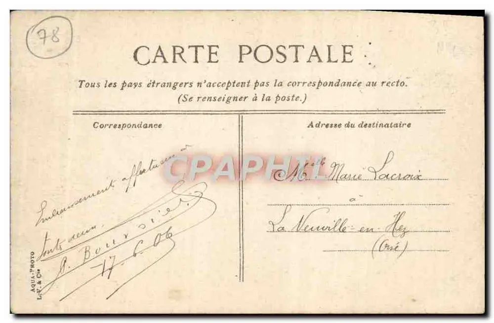 Versailles. Park des Petit Trianon. Das Präsebterium — Lévy & Cie - Rückseite