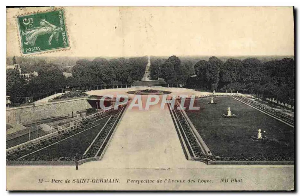 Parque de Saint-Germain — Perspectiva da Avenida das Loges — ND Phot. - Frente