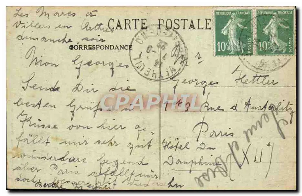 Villers-en-Arthies (S.-et-O.) — La Grille d'honneur — Photo. Ed. Lavergne, Vernon Pilleux, Verlag - Rückseite