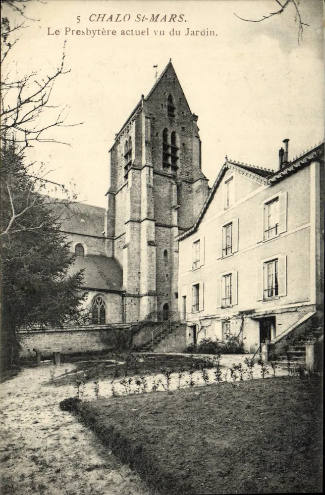 Chalo-St-Mars — Der aktuelle Presbyteriumsblick vom Garten — Phototypie de Paris - Vorderseite