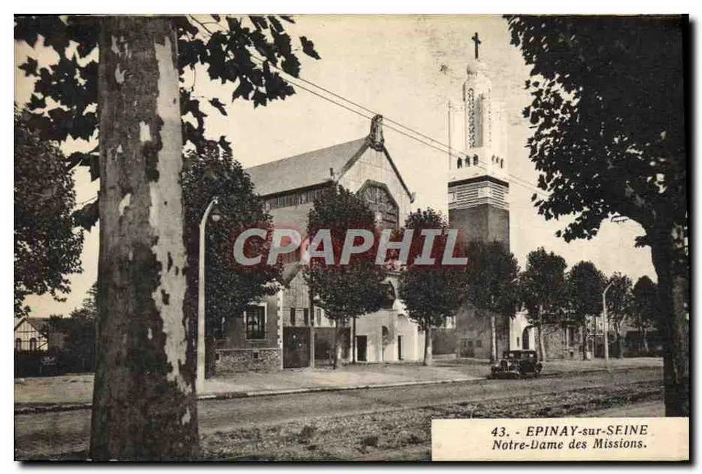 ÉPINAY-sur-SEINE — Notre-Dame des Missions — Phototypie L'Almanach, n°43 - Vorderseite