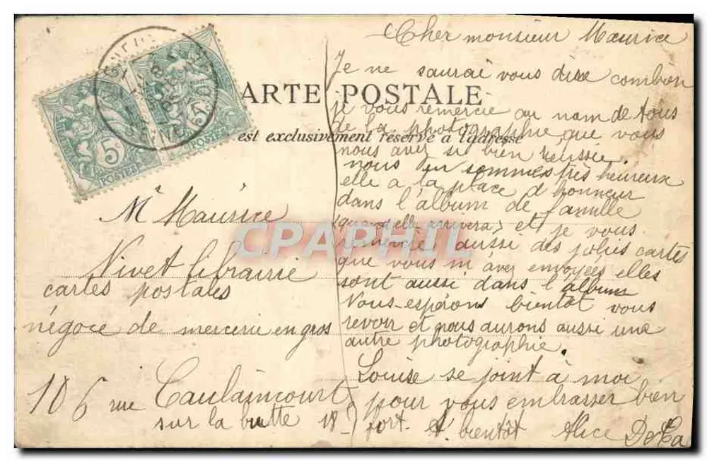 Villeneuve-Saint-Georges — Rue de Paris — Verlag C. L. C. n°12 - Rückseite