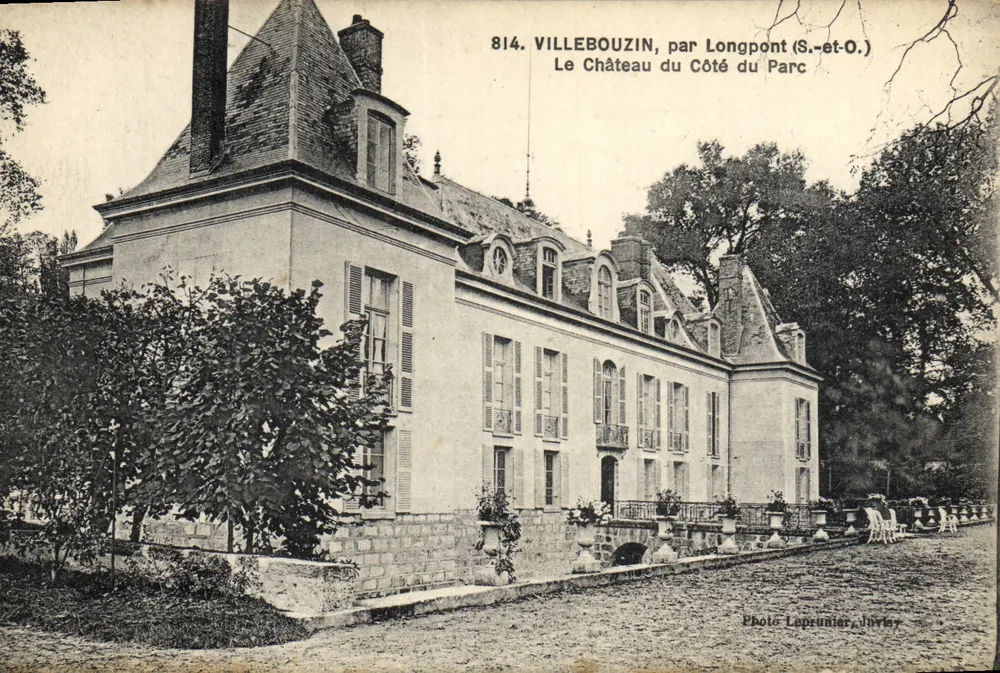 Villebouzin, bei Longpont (S.-et-O.) — Das Schloss auf der Seite des Parks — Foto Laprunier, Juvier - Vorderseite