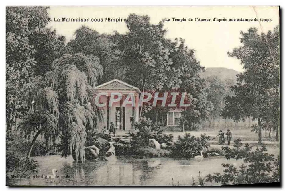 La Malmaison unter der Herrschaft des Imperators — Der Tempel der Liebe nach einer zeitgenössischen Kupferstich — Mosquée Abeille, abgelegt - Vorderseite