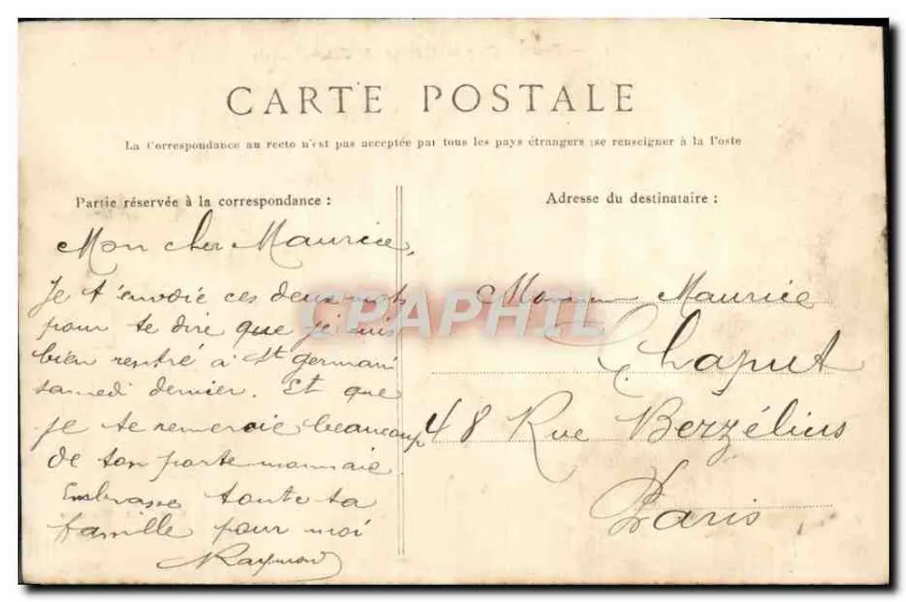 Pont du Pecq e Coteaux de Saint-Germain — G. B., editor, Nanterre — n°18 - Verso