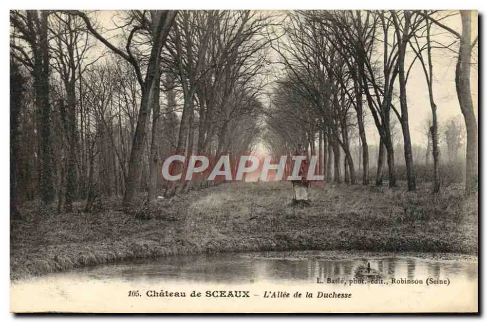 Schloss SCEAUX — Die Allee der Herzogin — L. Baslé, phot.-édit., Robinson (Seine) - Vorderseite
