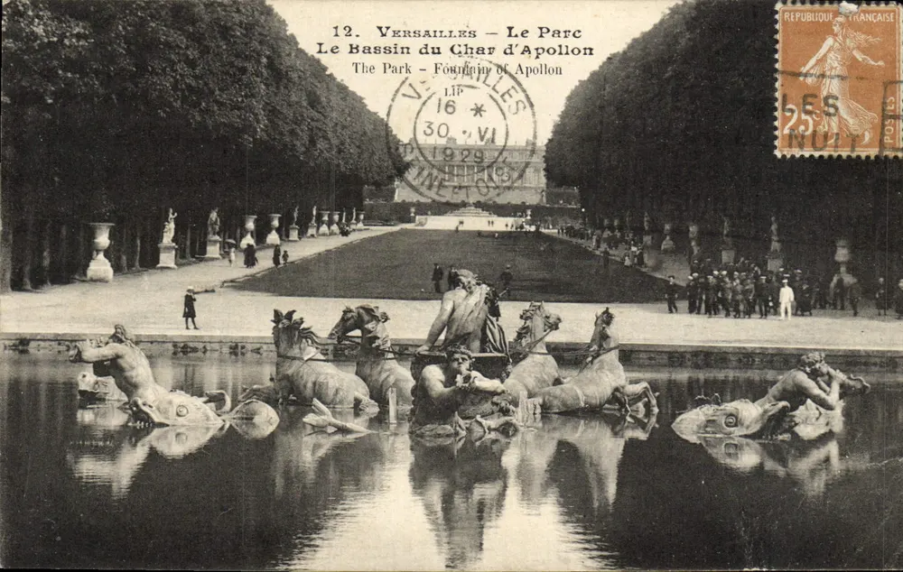 Versailles — Der Park — Der Apollon-Chariot-See — J. Cornault, Paris - Vorderseite