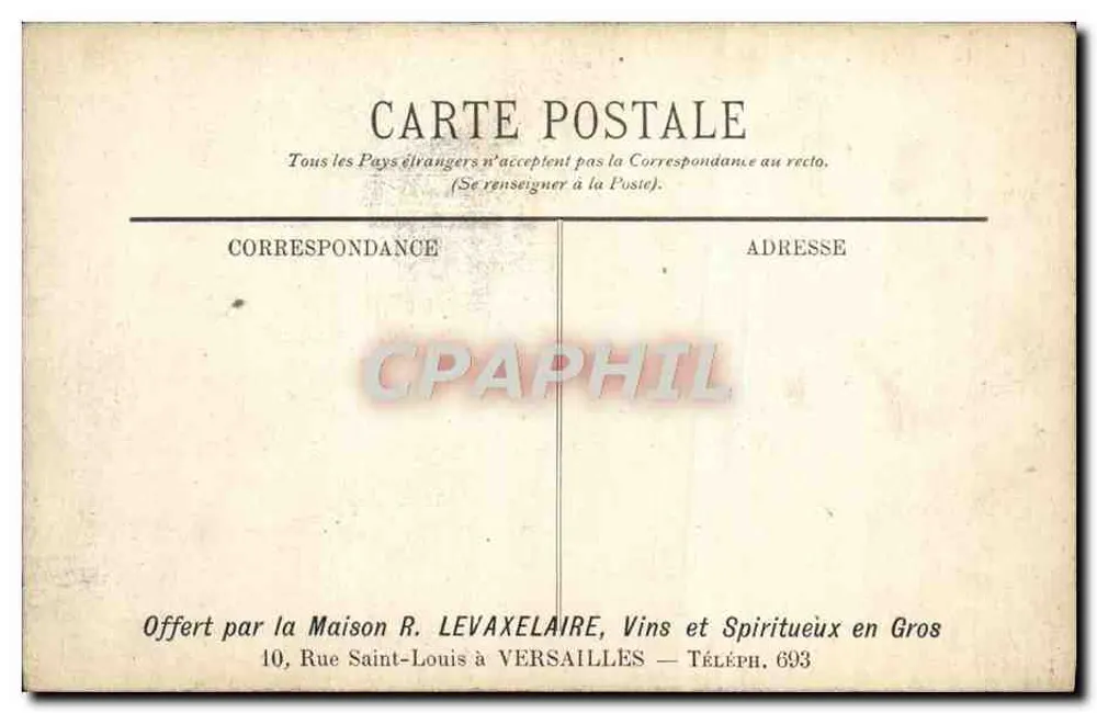Versailles — Die Kirche Notre Dame — Eine Messe-Veranstaltung — LL. - Rückseite