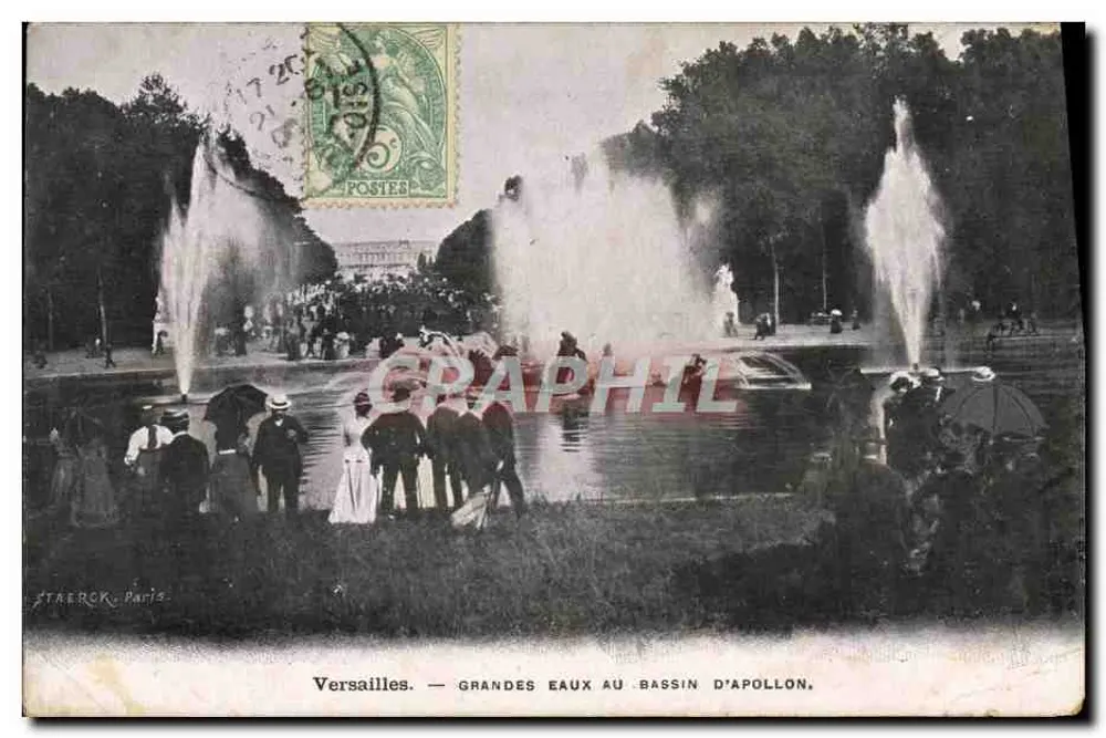 Versailles — Grandes eaux au Bassin d'Apollon — éditeur STAERCK Paris - Vorderseite