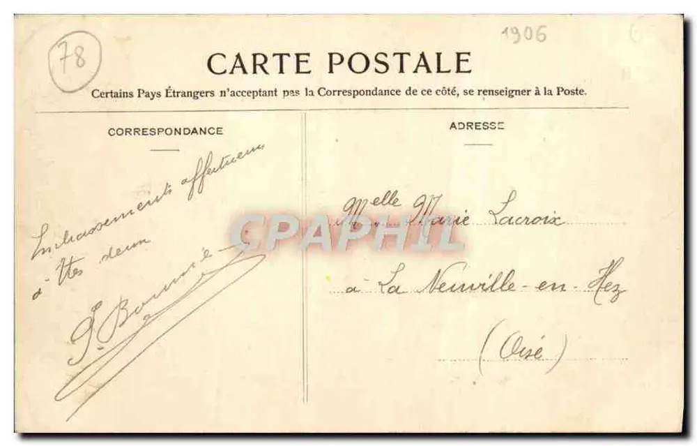 Versailles — Vorderhof des Palastes über den Park — Nordwest-Ecke — Verlag Ouvrages de France, Nr. 25 - Rückseite