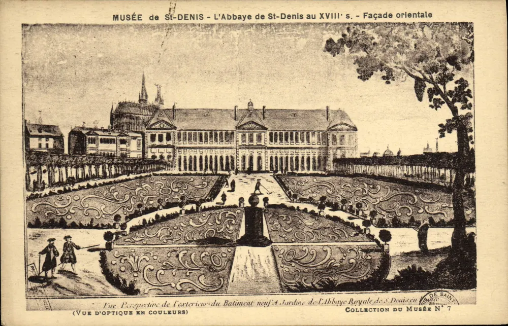 Museum St-Denis — Die Abtei St-Denis im 18. Jahrhundert — Ostfassade — Sammlung des Museums Nr. 7 - Vorderseite