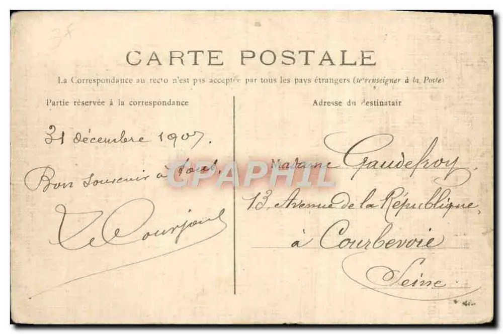 Versailles — Bassin de Neptune — Édition de la Jeune France - Verso