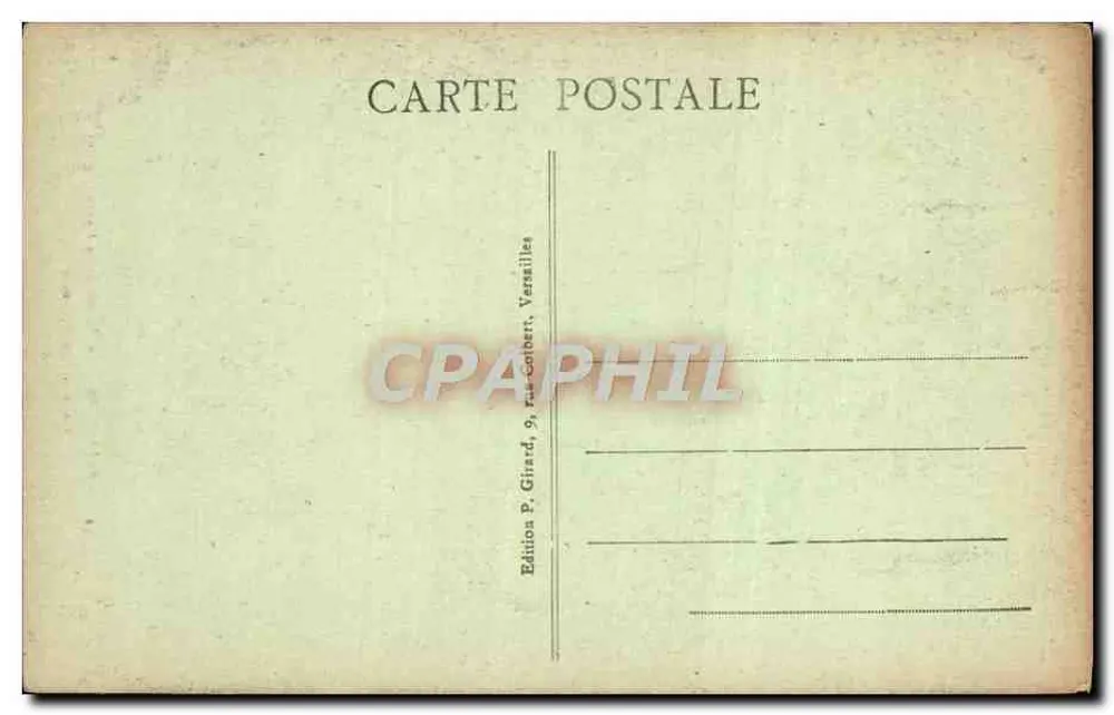 Versailles - O Lago da Pirâmide - Edição P. Girard - Verso