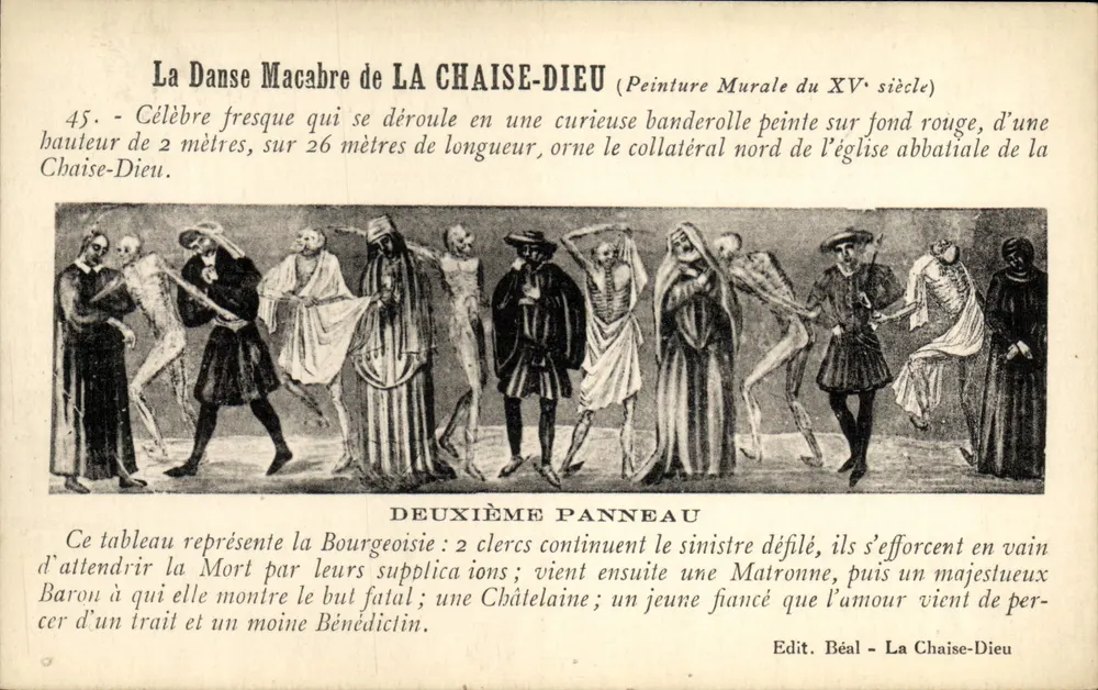 Der Totentanz in LA CHAISE-DIEU — Wandmalerei des 15. Jahrhunderts — Edit. Béal - La Chaise-Dieu - Vorderseite
