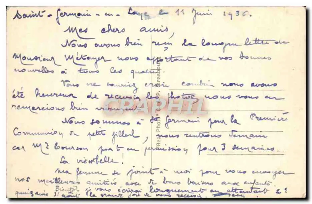 St-Germain-en-Laye — A Mesa de Orientação — n° 246 - Verso
