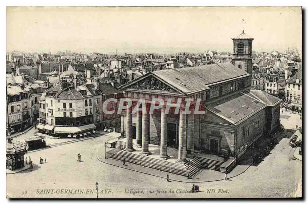 Saint-Germain-en-Laye — Die Kirche, Ansicht vom Schloss — ND Phoï - Vorderseite