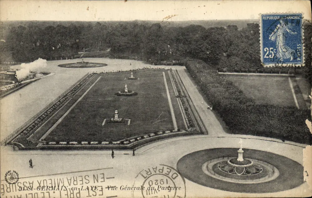 Saint-Germain-en-Laye — Vista Geral do Parterre — Imp. Fot. 'L'Albâtre', Ed. Léderman - Frente