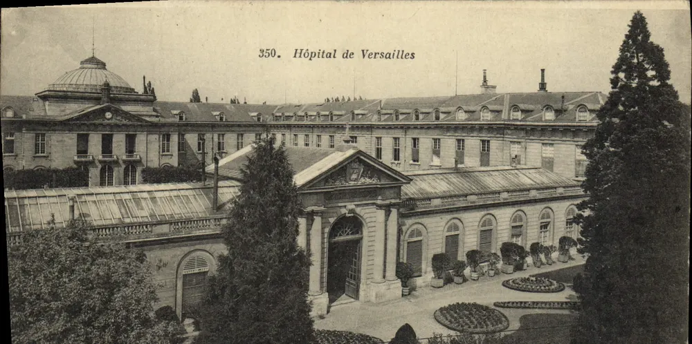 Hospital de Versailles — vista da entrada e do prédio principal — ÉDIA PARIS-VERSAILLES n°350 - Frente