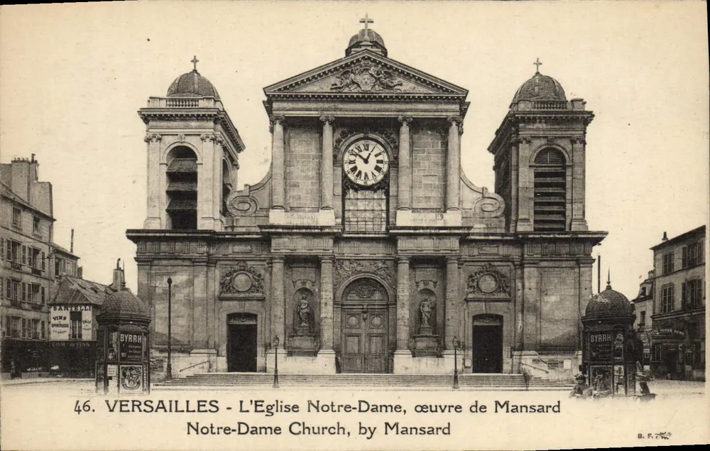 Versailles - Die Kirche Notre-Dame, Werk von Mansard - Vorderseite