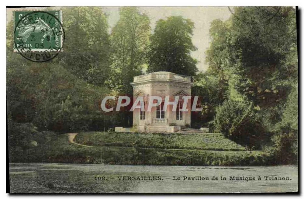 Versailles — Ansicht des Musikpavillons in Trianon — A. Bourdier, Verlag, Versailles - Vorderseite