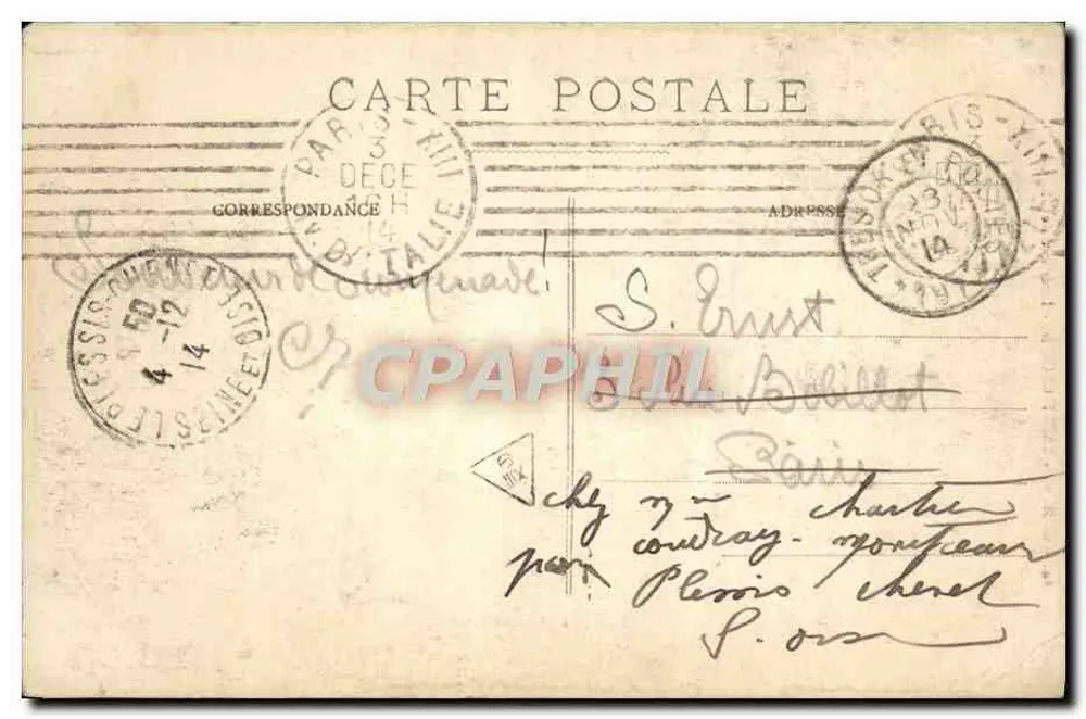 Saint-Cloud — Interior da Igreja — C.M. n°14 - Verso