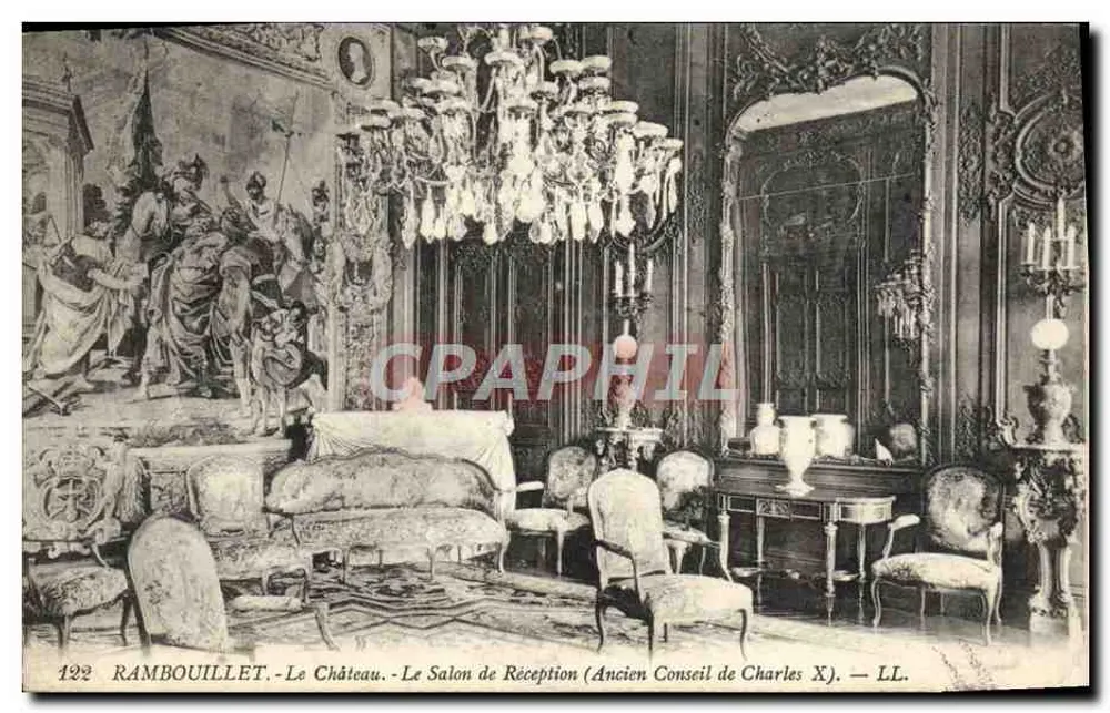 Rambouillet - Das Schloss - Der Empfangssaal (Ehemaliger Rat von Charles X) — LL. n° 192 - Vorderseite
