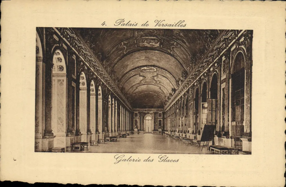 Galerie des Glaces — Palais de Versailles — Éditeur E.D. n°4 - Recto