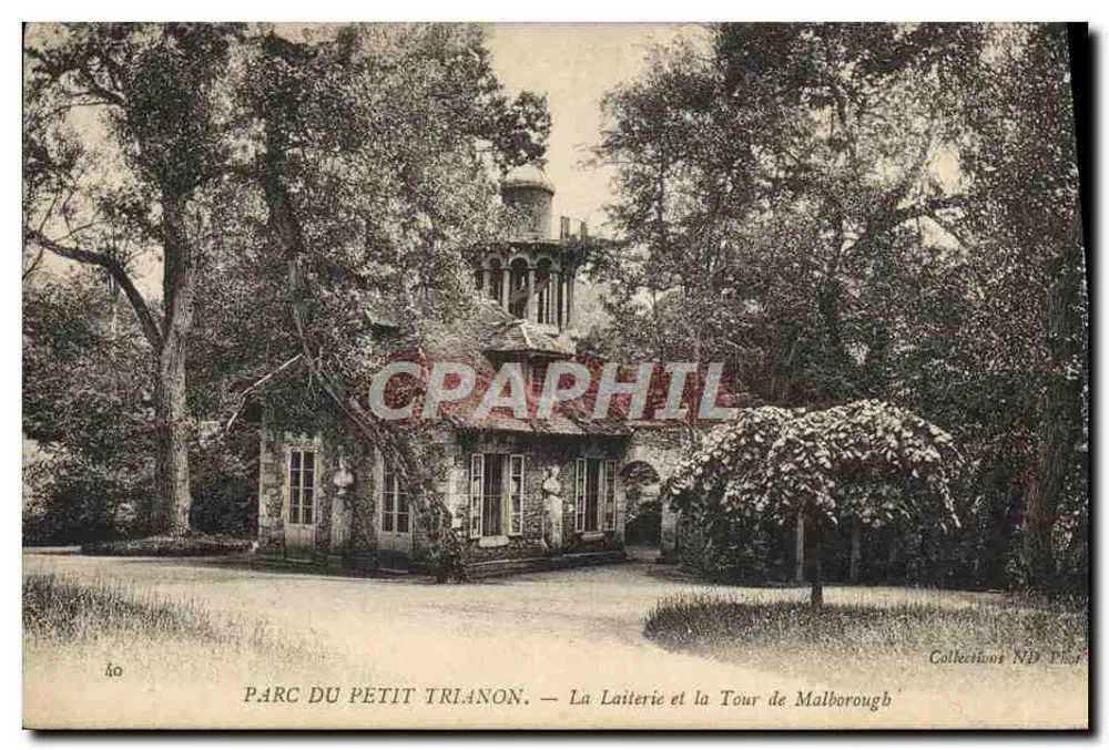 Park des Petit Trianon — Die Käserei und die Turm von Malborough — Sammlung ND Phar - Vorderseite