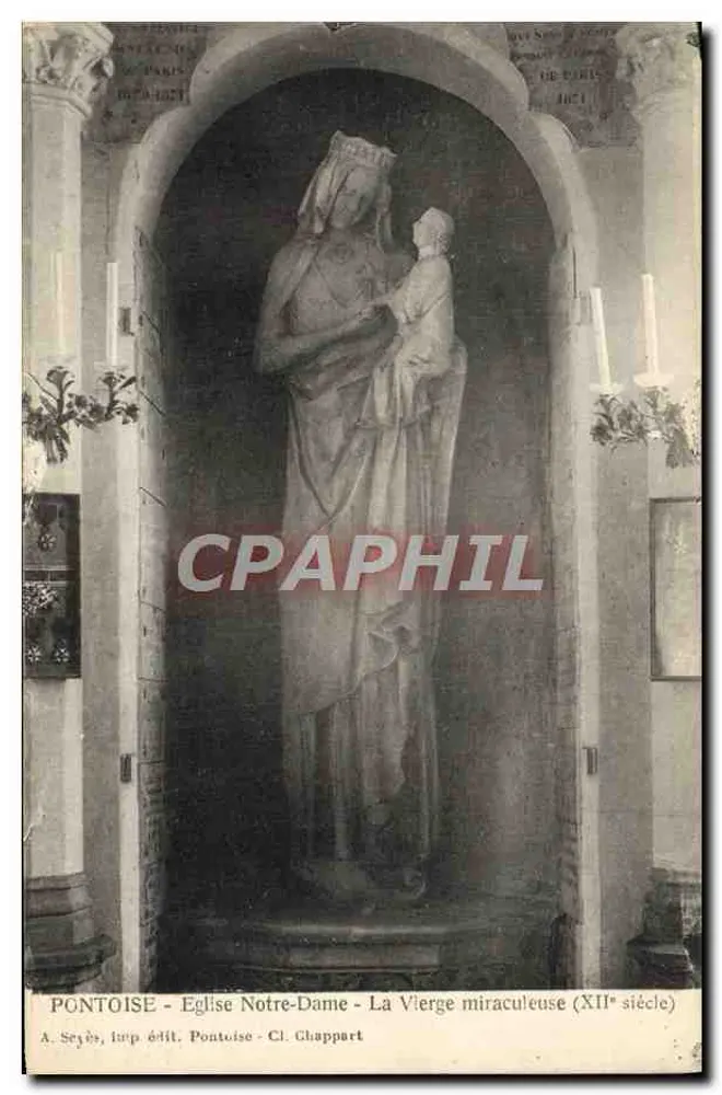 Pontoise — Kirche Notre-Dame — Die Gottesmutter der Wunder (12. Jahrhundert) - Vorderseite