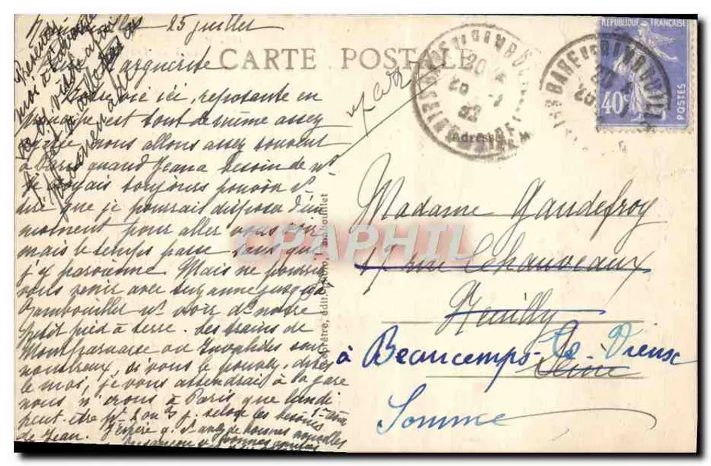 Rambouillet — Schloss La Tour François Ier — unbekannter Verleger, Nr. 140 - Rückseite