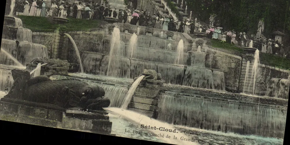 Saint-Cloud - Grandes Eaux - O Dragão deitado da Grande Cascata — L'Abaille, n°15 - Frente