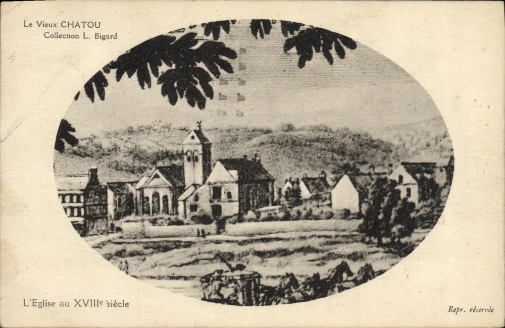 Das alte CHATOU — Die Kirche im 18. Jahrhundert — Sammlung L. Bigard - Vorderseite