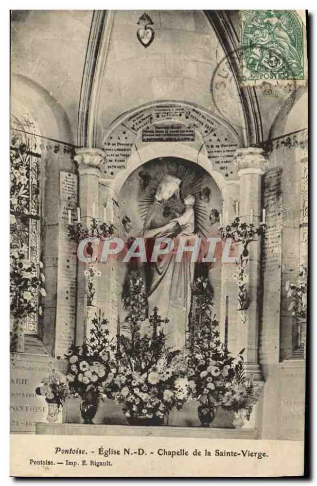 Pontoise — Kirche der Jungfrau Maria — Kapelle der Jungfrau Maria — Imp. E. Rigault - Vorderseite