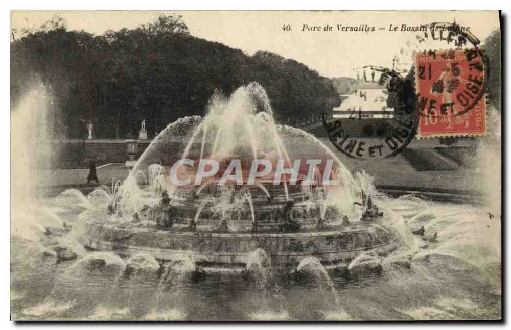 Parc de Versailles — Le Bassin de Latone — éditeur inconnu, n° 40 - Recto