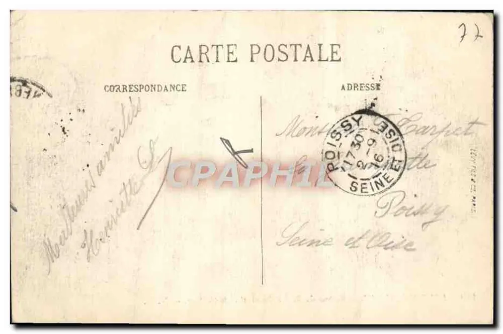 Fontainebleau — Boot des Kaisers und das Schloss — N.G. - Rückseite