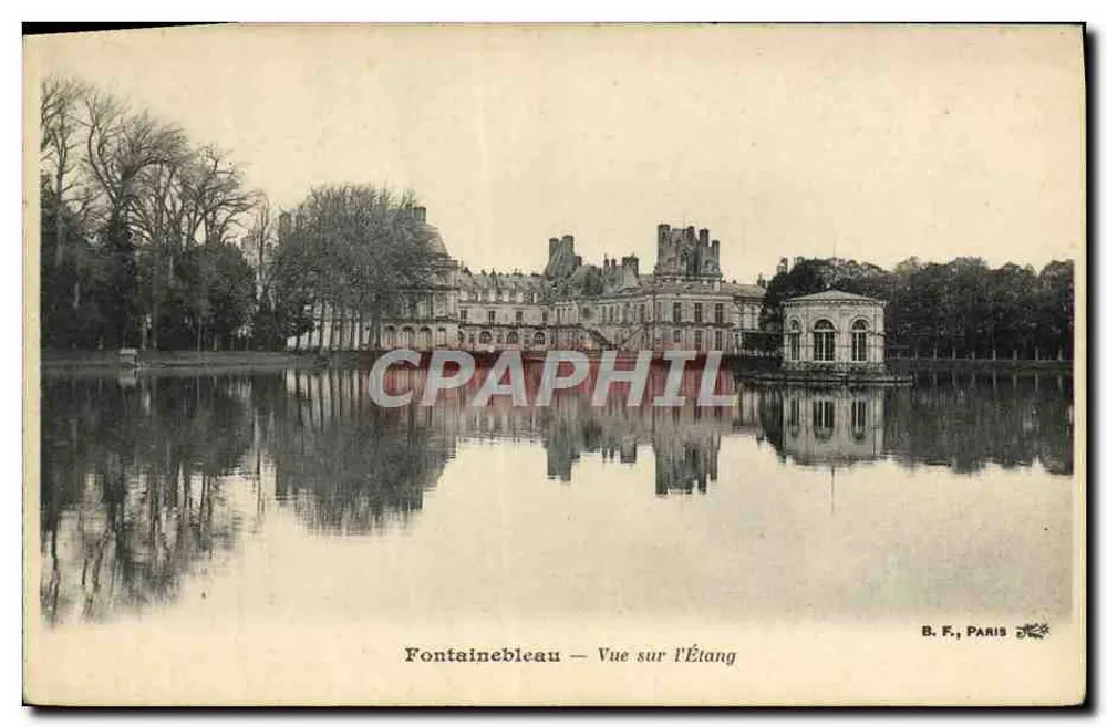Fontainebleau — Vista sobre o Lago — B. F., Paris - Frente