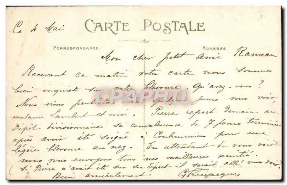Coulommiers - Pavilhões dos Guardas — J. Bourgogne, Editor, Château-Thierry - Verso