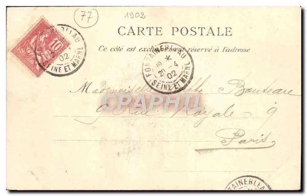 Forêt de Fontainebleau — La Mare aux Fées — Edition Paris, Dépose, Nr. 199 - Rückseite