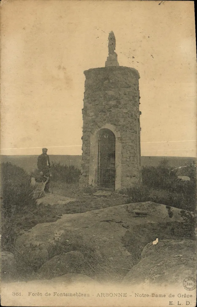 Forêt de Fontainebleau - Notre-Dame de Grâce - éditeur E. L. D. - n° 361 - Recto