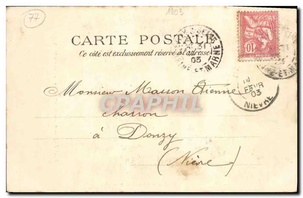 Provins — Torre de César (M. H. XIIe siècle) — A. Brossard, editora, Paris, N°19 - Verso