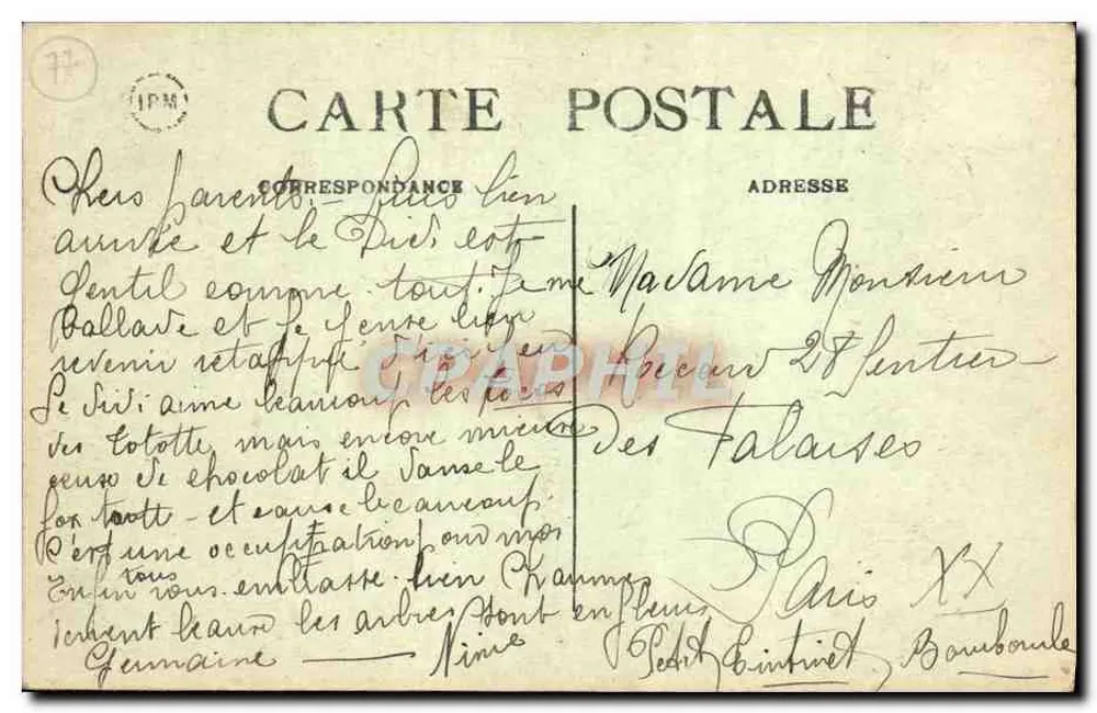 Chaumes — Denkmal für Michel Foix, blenfaiteur von Chaumès — Verlag Lével & Cie - Rückseite