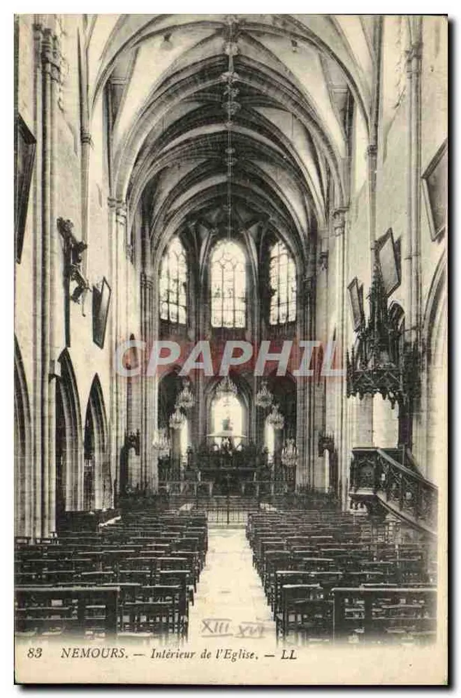 Nemours — Interior da Igreja — LL - Frente
