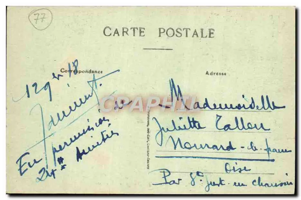 LIZY-sur-OURCQ — Ansicht des alten Schlosses — Verlag Baron - Rückseite