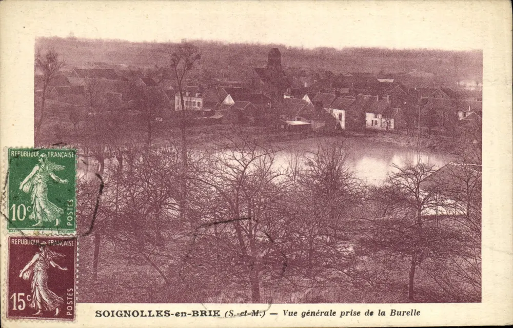 SOIGNOLLES-en-BRIE (S.-et-M.) — Allgemeiner Blick von der Burelle - Vorderseite