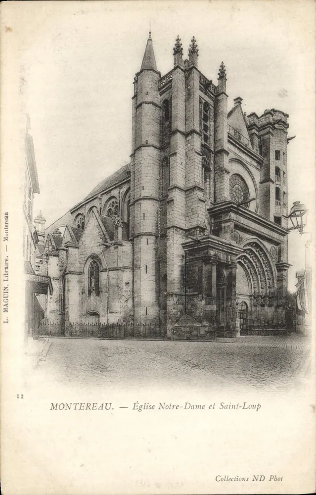 Montereau — Kirche Notre-Dame und Saint-Loup — L. Maguin, Buchhändler, Montereau - Vorderseite